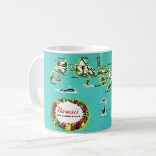Hawaiian Islands Map Mug