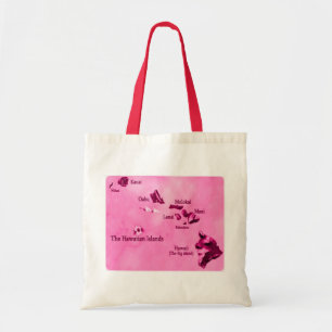 Hawaiian islands Map Tote Bag