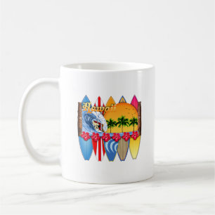 Hawaiian Islands Surfing Coffee Mug