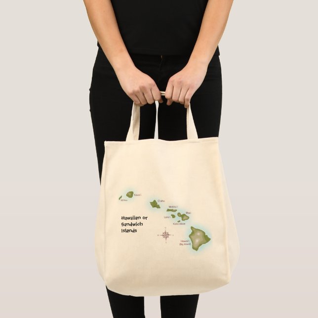 Hawaiian Islands Tote Bag (Front (Product))