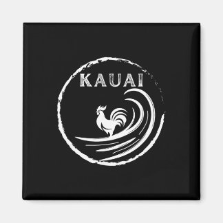 Hawaiian Kauai Rooster, Chicken, Trutle And Coffee Magnet