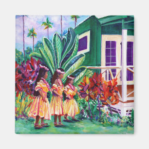 Hawaiian Keiki Hula Girls Magnet