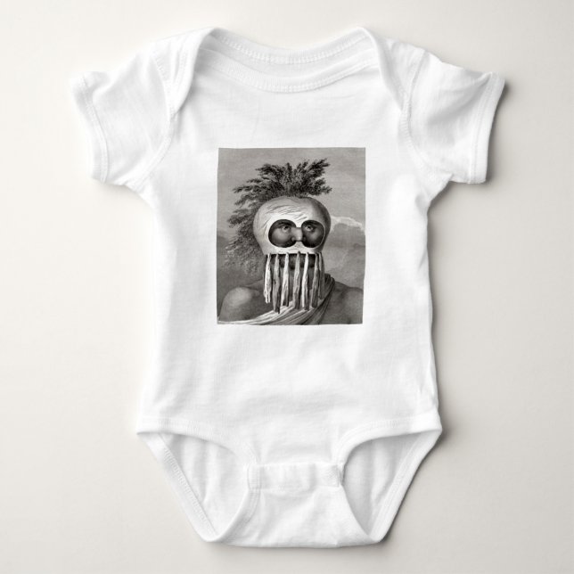 Hawaiian Koa Warrior Baby Bodysuit (Front)