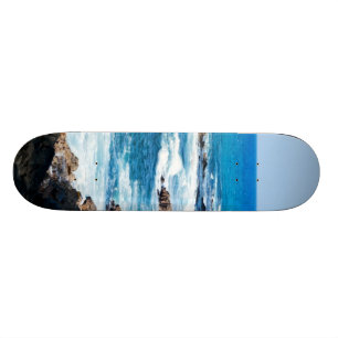 Hawaiian Lava Ocean Coast Line Hawaii Waves Skateboard