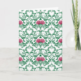 Hawaiian Lehua Flower Pattern Greeting Card