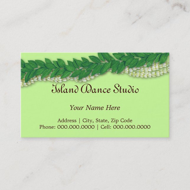 hawaiian lei1 business card (Front)