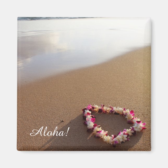 Hawaiian Lei Beach Magnet (Front)