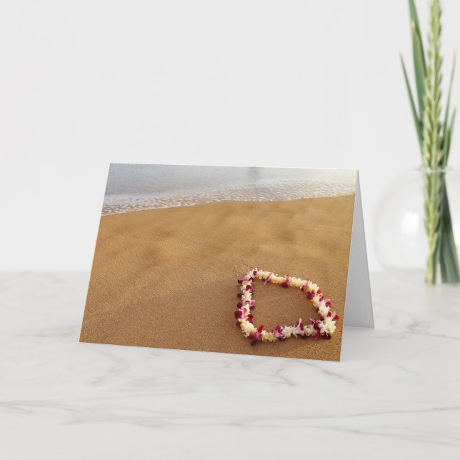 Hawaiian Lei Greeting Card (Front)