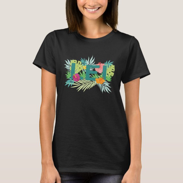 Hawaiian Lei Hawaii Pineapple Tiki T-Shirt (Front)