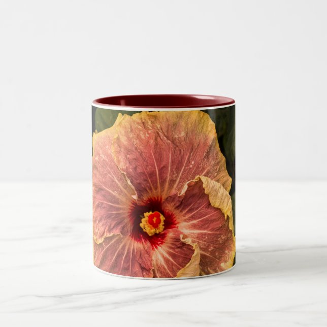 Hawaiian Lilac Hibiscus from Kauai Two-Tone Coffee Mug (Center)