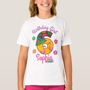 Hawaiian luau aloha Sixth Birthday Girl 6 T-Shirt
