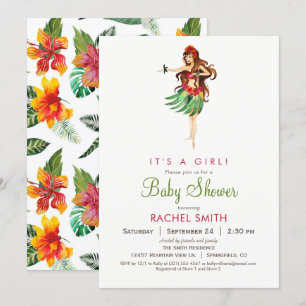 Hawaiian Luau Baby Shower Invitation
