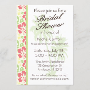 Hawaiian Luau Bridal Shower Invitation