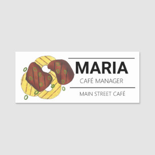 Hawaiian Luau Huli Huli Chicken Pineapple Food Name Tag