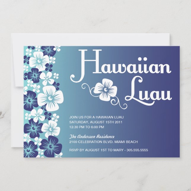 HAWAIIAN LUAU | PARTY INVITATIONS (Front)