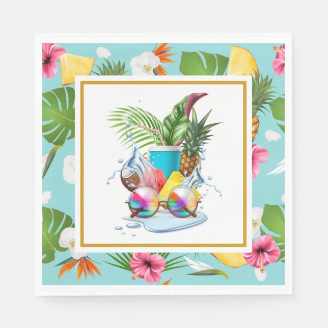 Hawaiian Luau Party  Napkin (Front)
