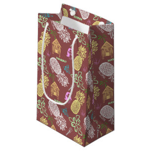 Hawaiian Luau Patterned Small Gift Bag