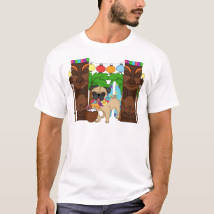 Hawaiian Luau Pug - Customisable T-Shirt