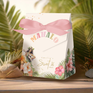 Hawaiian Luau Sweet 16 Mahalo ID1092 Favour Box