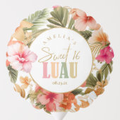 Hawaiian Luau Sweet Sixteen Floral Pattern ID1092 Balloon (Back)