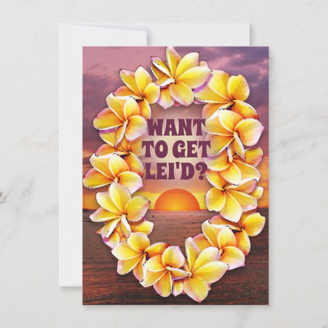 Hawaiian Luau (text customisable) (Front)