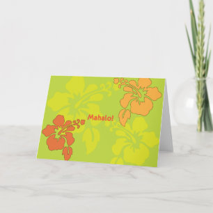 Hawaiian Luau Thank You Note Cards