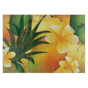 Hawaiian Luau Tropical Food Cutting Board