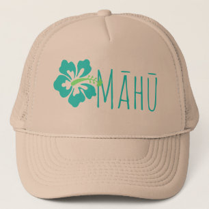 Hawaiian Māhū LGBT (Turquoise Hibiscus) Trucker Hat