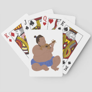 Hawaiian Man Playing Cards
