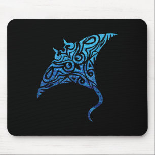 Hawaiian Manta Ray Tribal Polynesian Tattoo Pacifi Mouse Mat