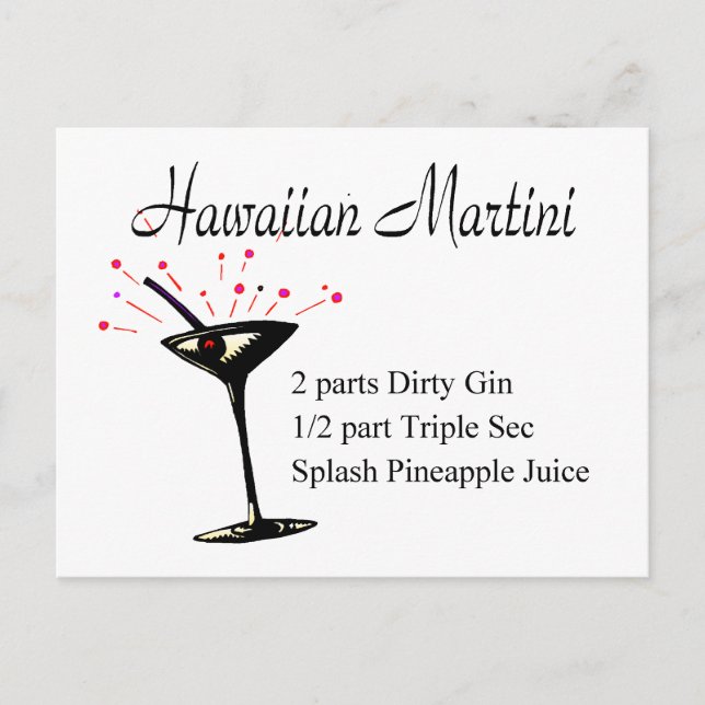 Hawaiian Martini Postcard (Front)