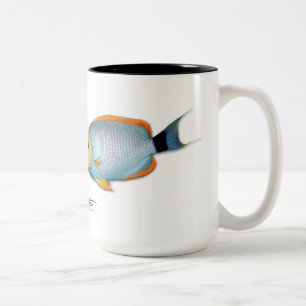 Hawaiian Masked Angelfish, Genicanthus personatus Two-Tone Coffee Mug