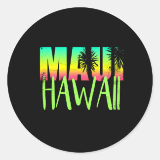 Hawaiian Maui Hawaii Vacation Classic Round Sticker