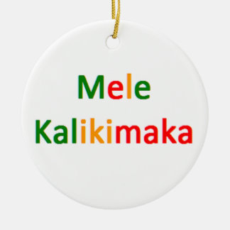 hawaiian mele kalikimaka ceramic tree decoration