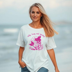Hawaiian Mermaid-Salty, Sassy and Splashy Pink T-Shirt