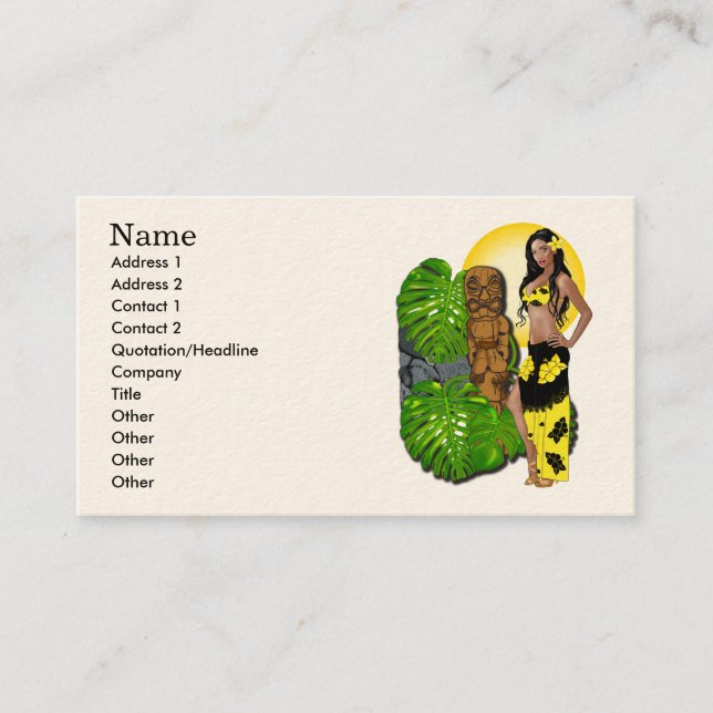 Hawaiian Mix Business Cards (Front)
