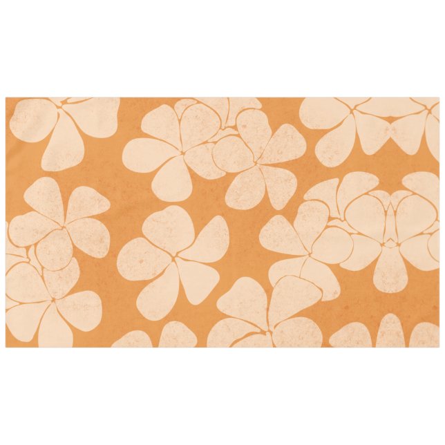 hawaiian modern frangipani plumeria tablecloth (Front (Horizontal))