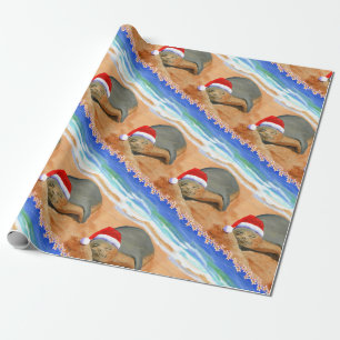 Hawaiian Monk Seal Mele Kalikimaka Wrapping Paper