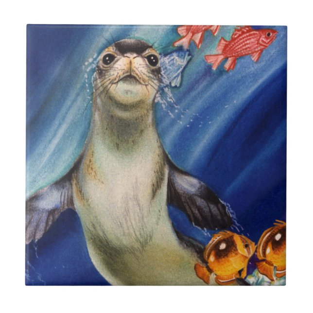 Hawaiian Monk Seal Tile (Front)