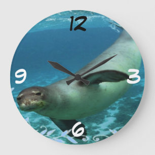 Hawaiian Monk seal Wall Clock