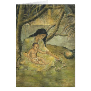 Hawaiian Mother and Child - Charles W. Bartlett