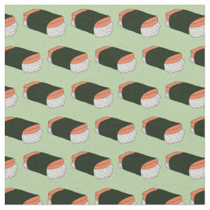 Hawaiian Musubi Sushi Food Pattern Fabric