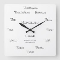 Hawaiian Numbers Custom City Country Time Zone