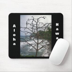 Hawaiian Ocean Beach Tree Photo View Mouse Mat