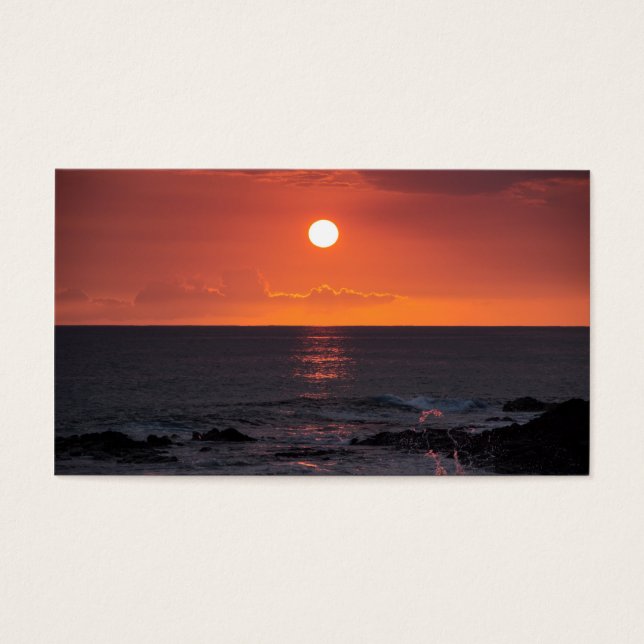 Hawaiian Ocean Sunset - Hawaii Sunsets (Front)