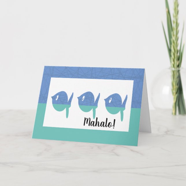 Hawaiian Ocean Thank You Card (Front)