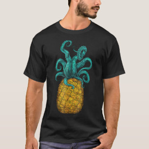 Hawaiian Octopus Pineapple Aloha Beach Hawaii Summ T-Shirt