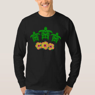 Hawaiian Ohana Family Green Sea Turtles Beach T-Shirt