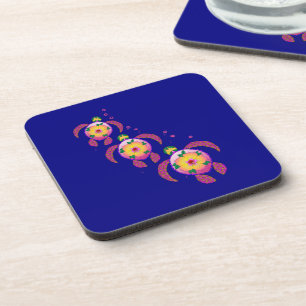 Hawaiian Ohana Honu Sea Turtles Coaster