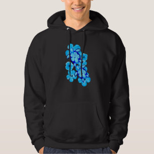 Hawaiian Ohana Honu Sea Turtles Tropical Flowers Hoodie
